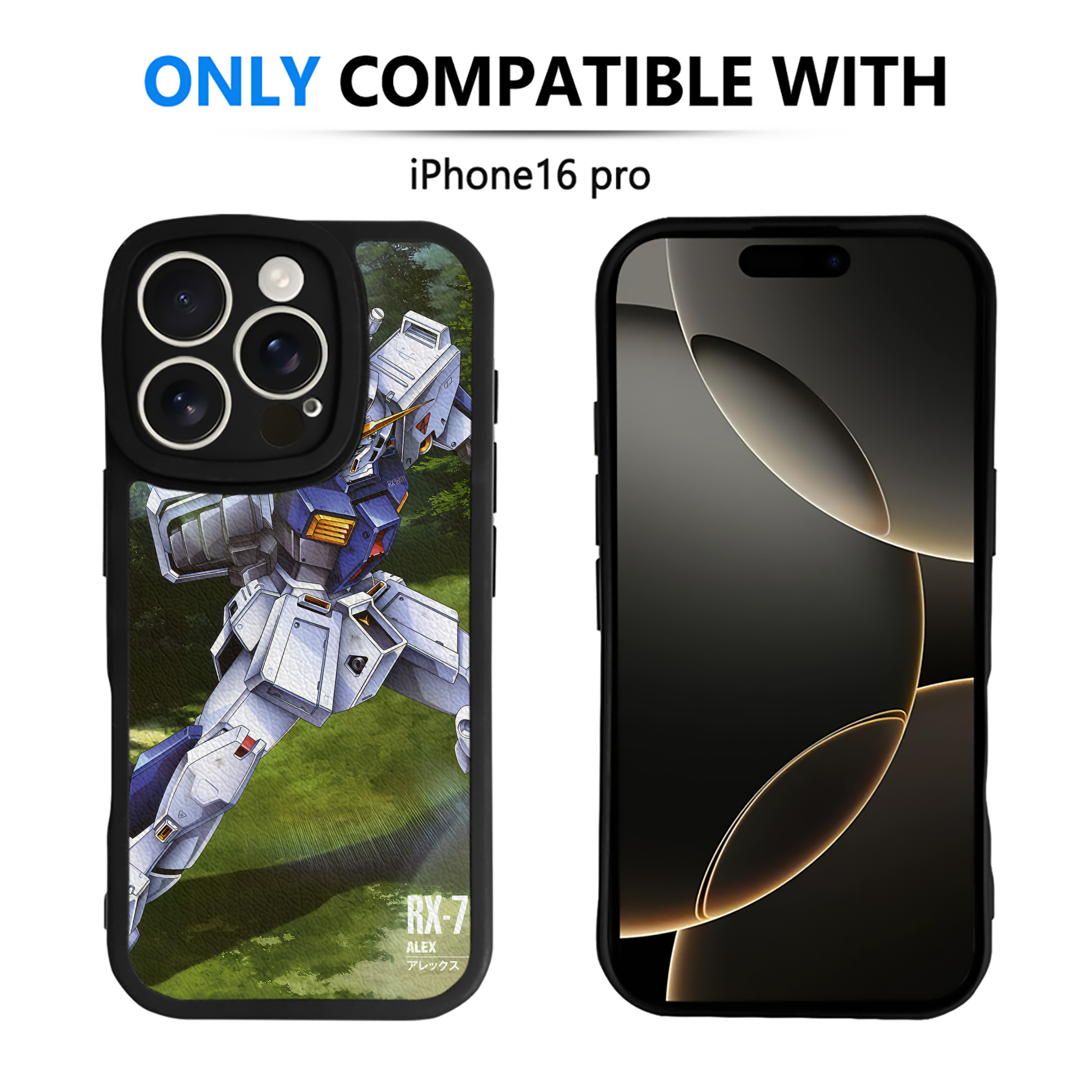 （画像用） 機動戦士ガンダム Mobile Suit Gundam 【iPhone 16シリーズ対応】シリコンスマホケース（レザー調） 材質：シリコン